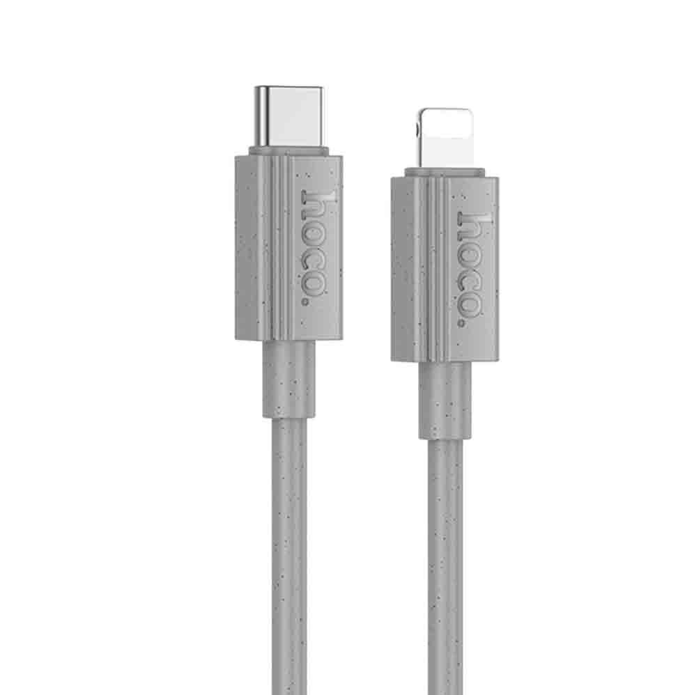 Дата-кабель HOCO X107 Favor PD charging data cable iP (серый)