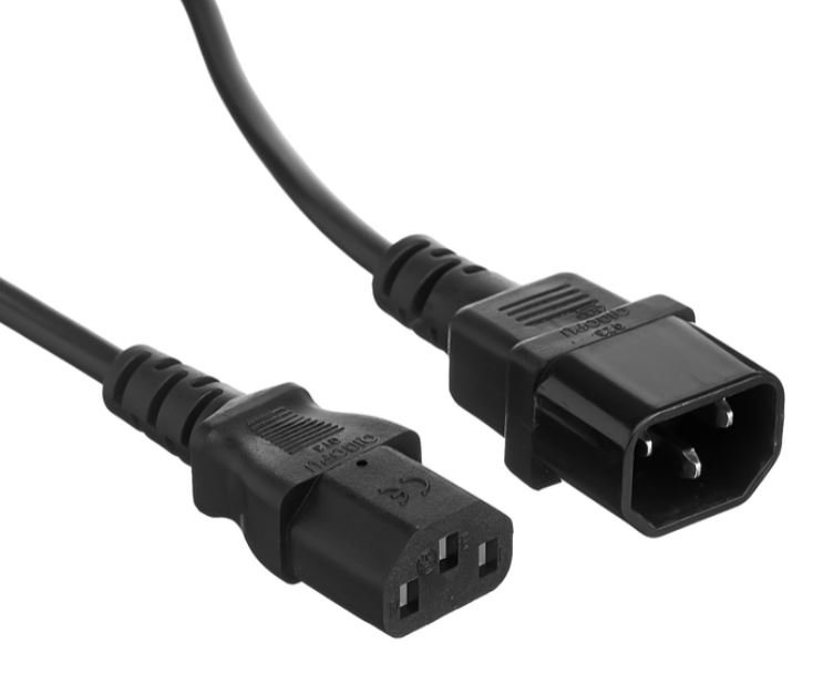 Кабель монитор - компьютер (UPS- устройство) ExeGate Power EC-1,8P EP280626RUS (IEC 320 C13- C14, VDE-250V-3*1.0mm2, медь, черный, 10A, 1.8м)