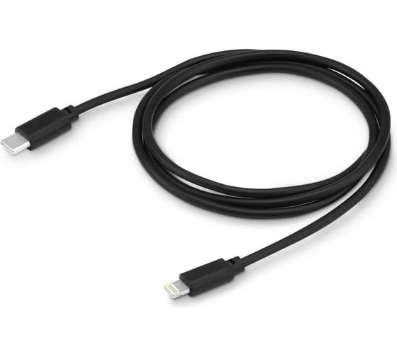 Кабель Buro PD18W черный USB Type-C m-Lightning m 1м