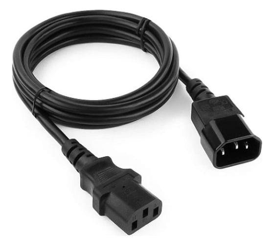 Кабель питания Cablexpert PC-189 сист.блок-монитор C13-C14 6А 1.8м черный