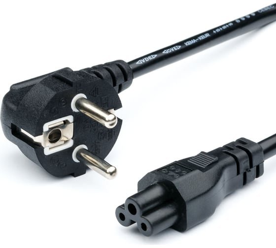 Кабель питания GoPower 00-00024056 евровилка CEE 7/7-IEC 320 C5 1.8м ПВХ 0.75мм черный 1/10/160
