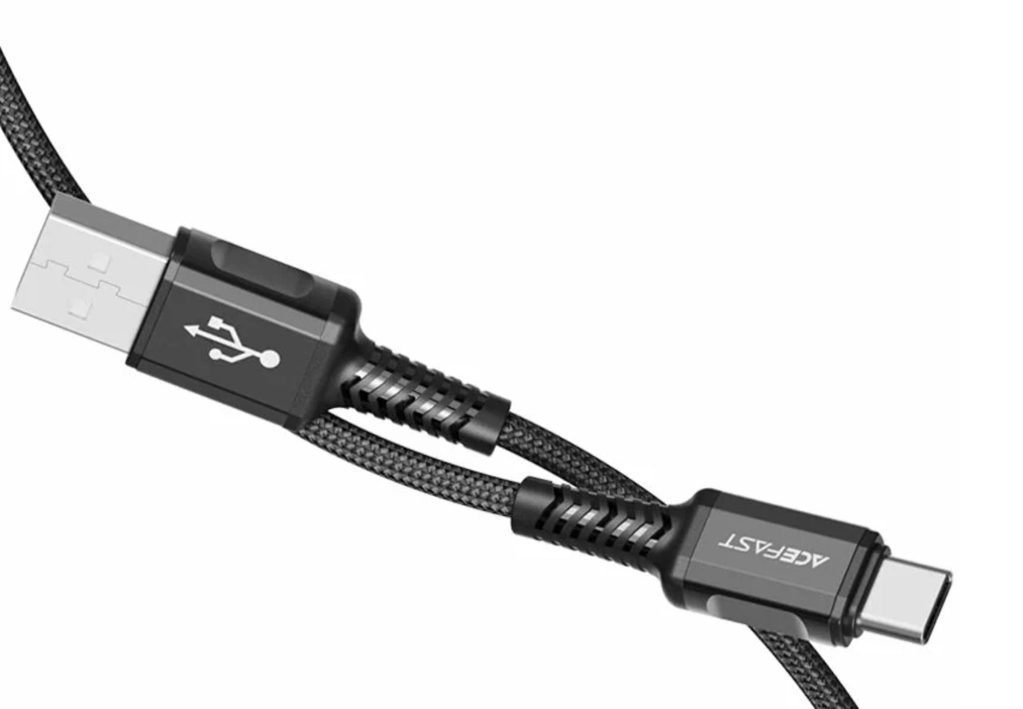 Дата-кабель ACEFAST C1-04 Type-C aluminum alloy, 3A, 1.2m (чёрный)