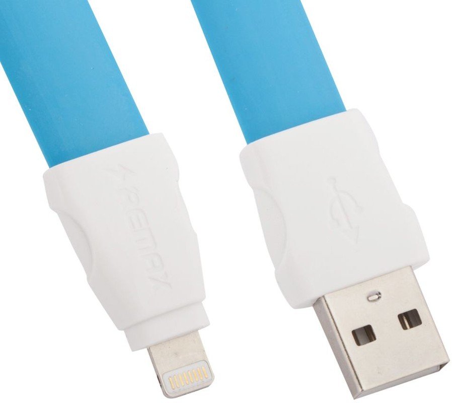 USB кабель REMAX RC-011i Full Speed 2 Lightning 8-pin, 1м, TPE голубой