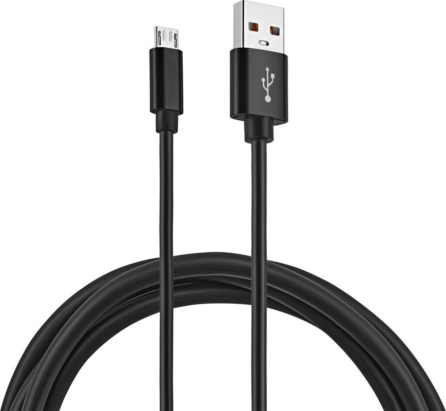 Кабель KINGPRICE KP-microUSB-2.4A-1.5m microUSB(m)-USB (m) 1.5м 2A черный