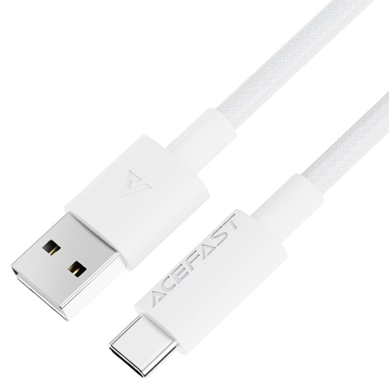 Дата-кабель ACEFAST  C18-04 USB-A To USB-C Braid Charging Data Cable. белый