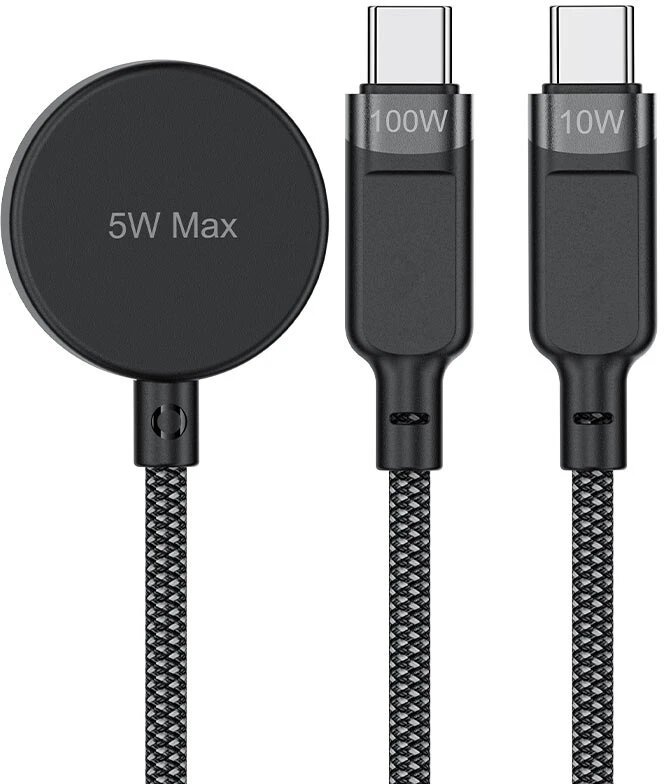 Дата-кабель ACEFAST AF-C6-11-BK USB-C 3-In-1 100W Intelligent Balance Charging Data Cable Black