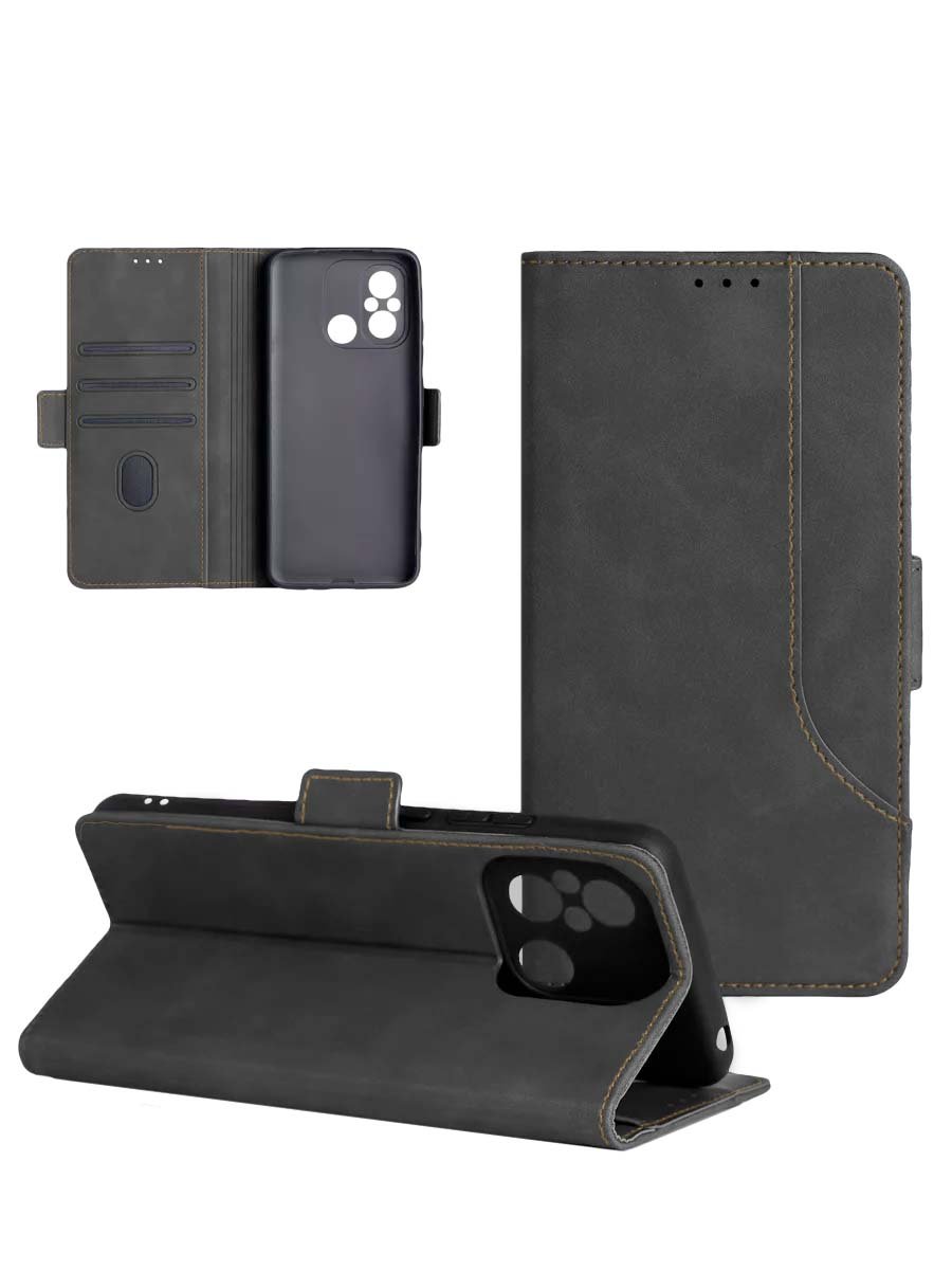 Чехол-книга Nice Styles ACS81902 магнит боковой для Xiaomi Redmi 15C 171mm/Poco C85 4G 2025 черный