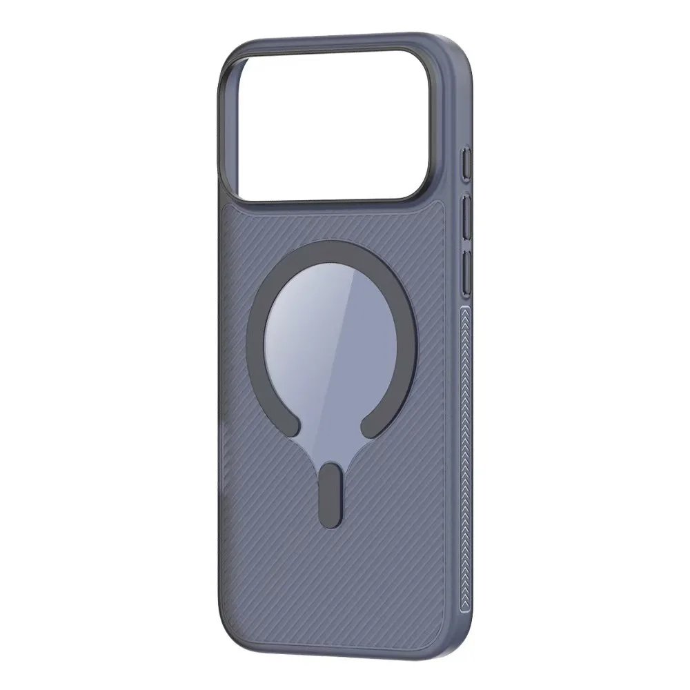 Чехол-накладка UNUK WaveLock ACS00499 рифленый, magsafe для iPhone 17 Pro Max (6.9) 2025 темно-синий