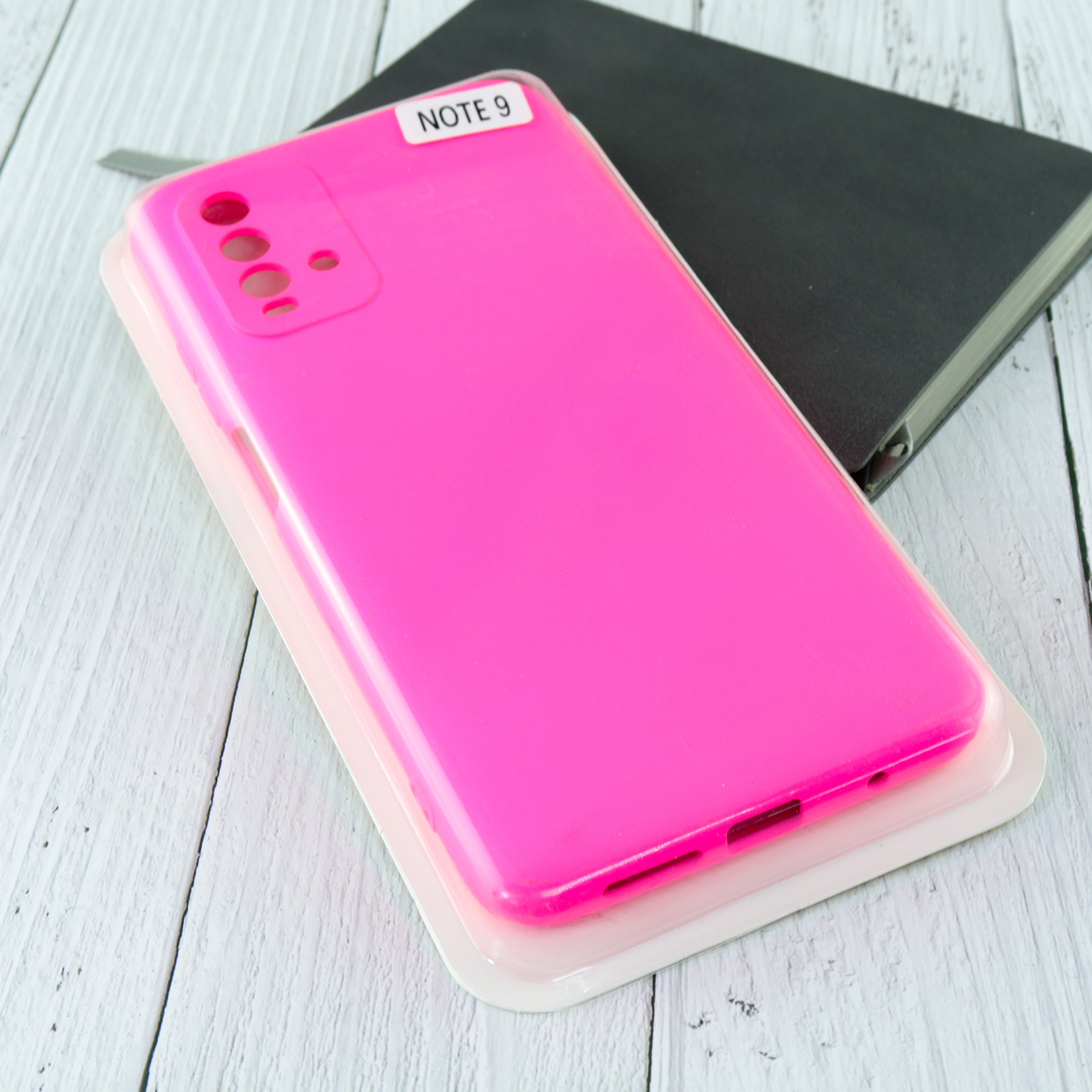 Чехол для Xiaomi Redmi Note 9T силиконовый soft touch 2mm, ярко-малиновый
