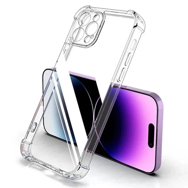 Чехол HIGH anti-shock ACS81335 силикон прозрачный с углами для iPhone 16