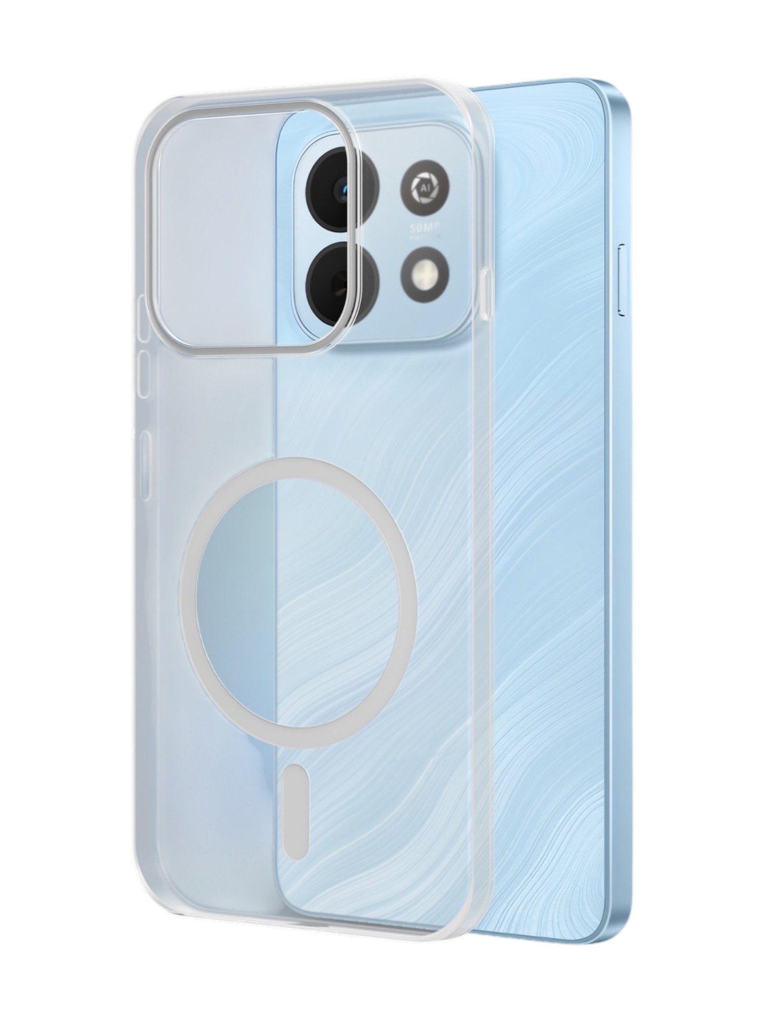 Чехол Ice Magnet Case для Huawei Nova Y74 прозрачный матовый