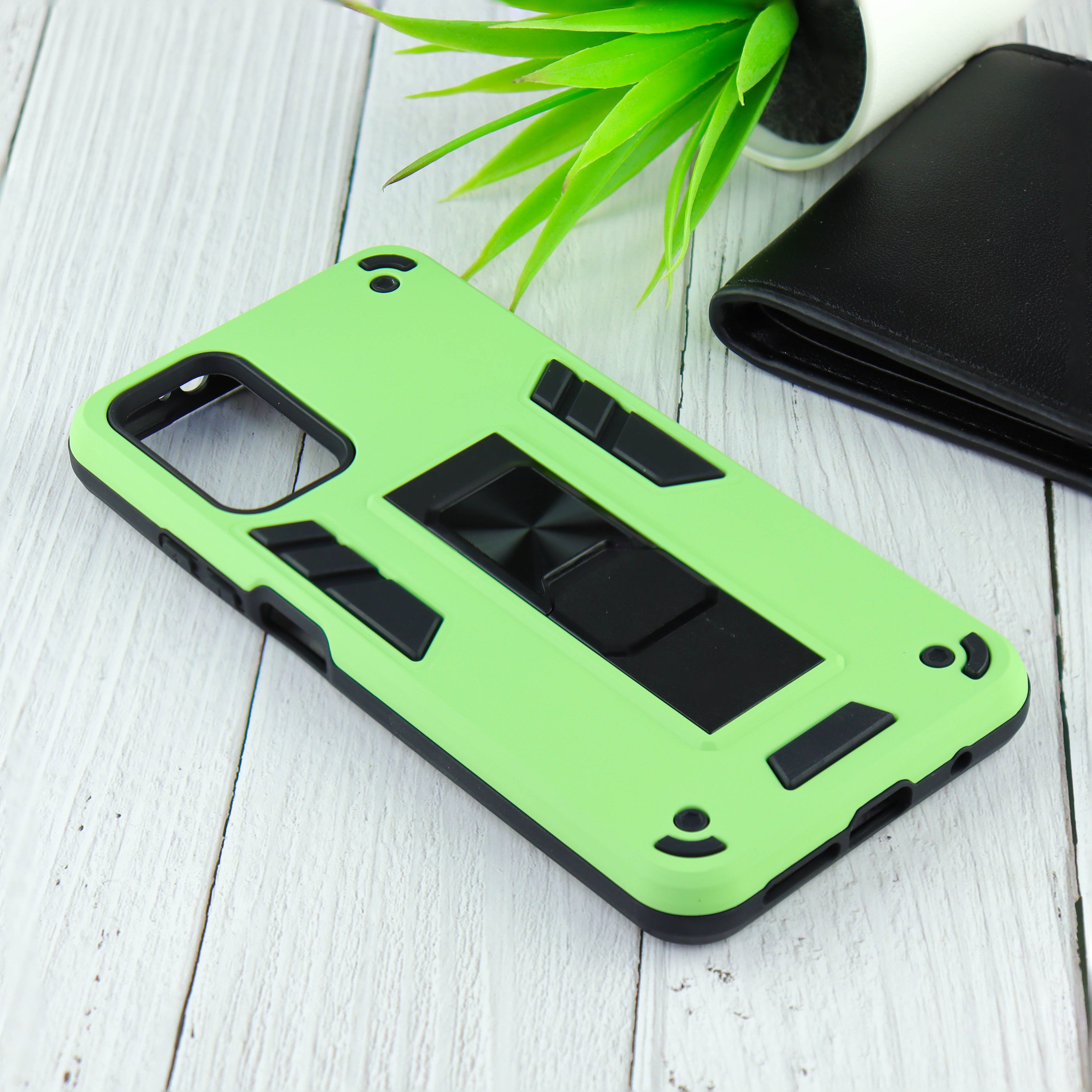 Накладка противоударная с подставкой и магнитом для Xiaomi Redmi 9T салатовый