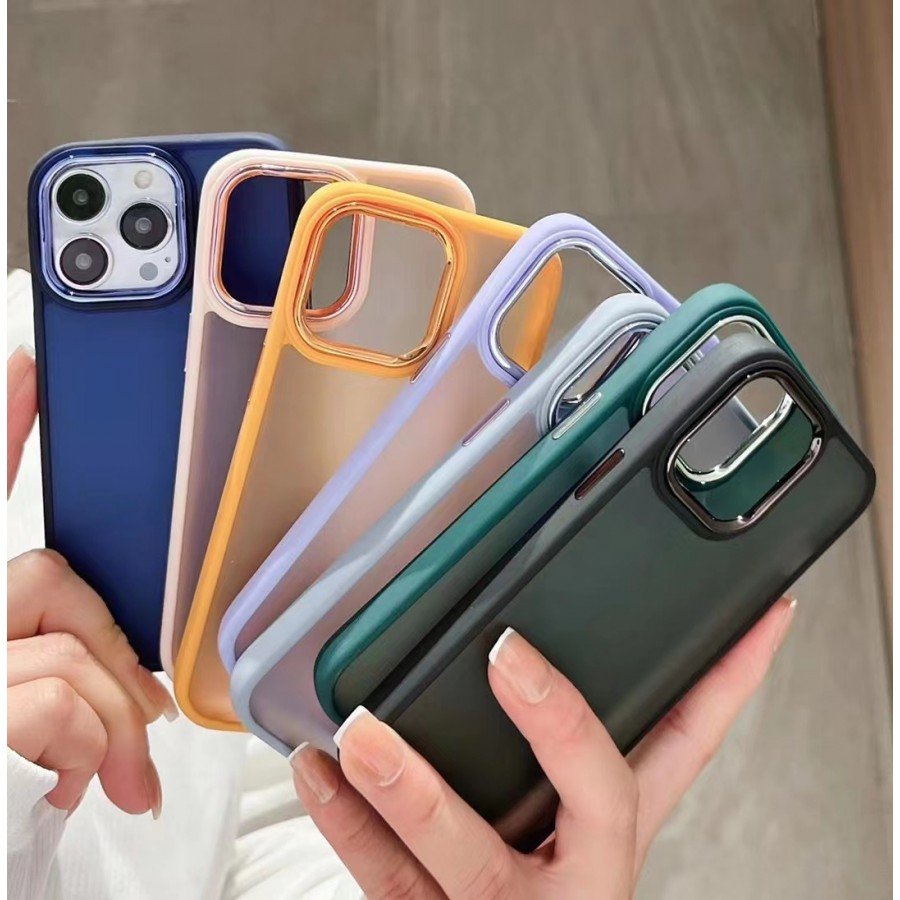 Накладка пластиковая с силиконовыми краями прозрачно-матовая для Realme C31 черный (Brauffen-Earldom 00-00051875)
