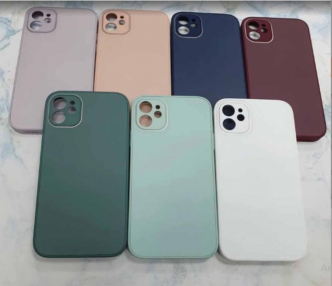 Накладка бархатное стекло с силиконовыми краями для iPhone 12 Pro Max (6.7) розовый (Brauffen-Earldom 00-00044187)