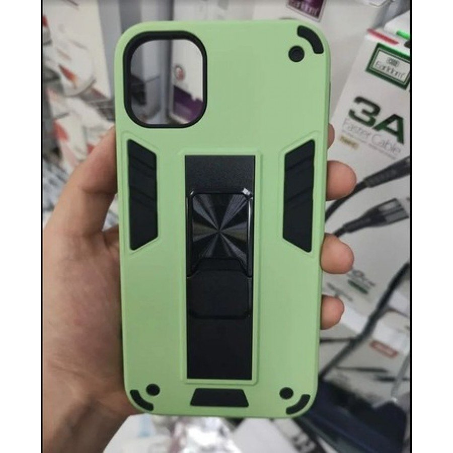 Накладка противоударная с подставкой и магнитом для Xiaomi Redmi Note 8 Pro салатовый (Brauffen-Earldom 00-00040785)