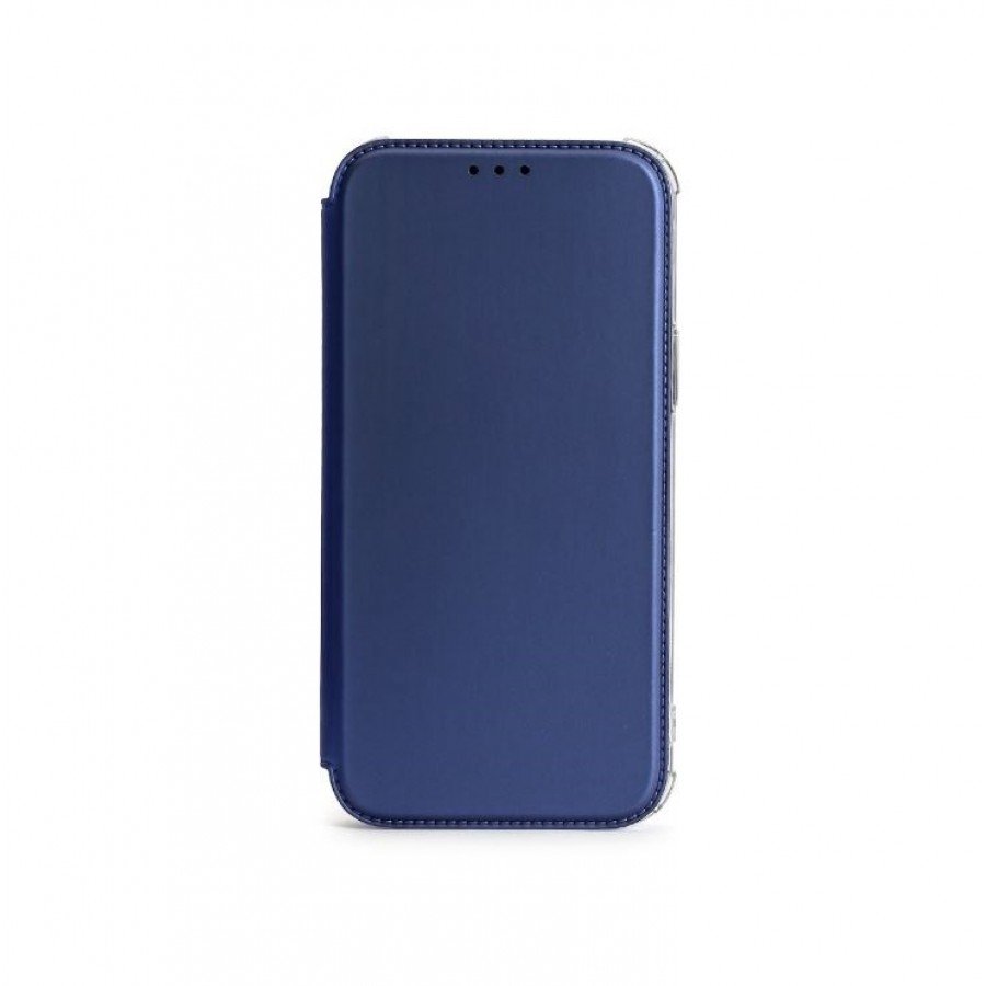 Чехол книга ультратонкий (силиконовая основа/защита камеры) для iPhone 12 Pro Max (6.7) темно-синий (Brauffen-Earldom 00-00046721)
