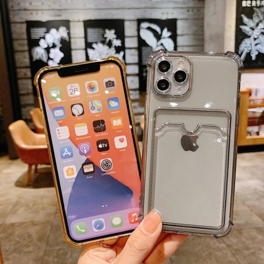 Накладка силиконовая с визитницей и защитой камеры для Honor 200 Lite (2024) прозрачный (Brauffen-Earldom 00-00058085)