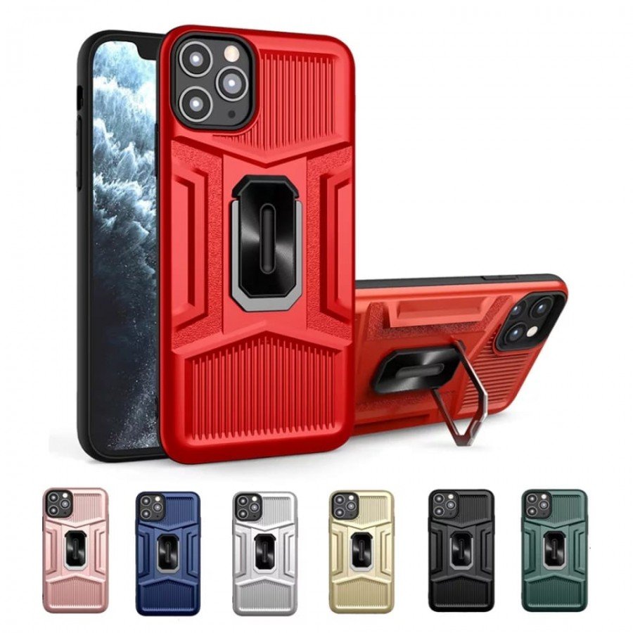 Накладка силиконовая противоударная с кольцом для Huawei P smart (2021) черный (Brauffen-Earldom 00-00041831)
