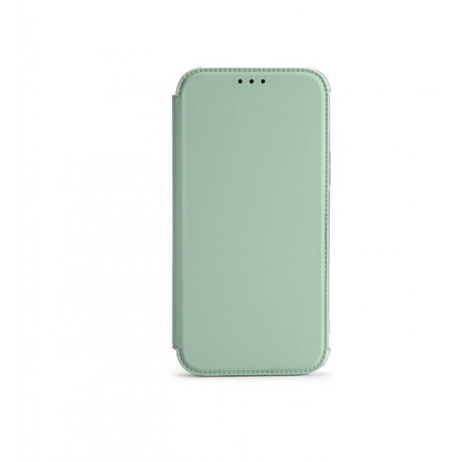 Чехол книга ультратонкий (силиконовая основа/защита камеры) для Xiaomi 12T/12T Pro зеленый (Brauffen-Earldom 00-00052037)