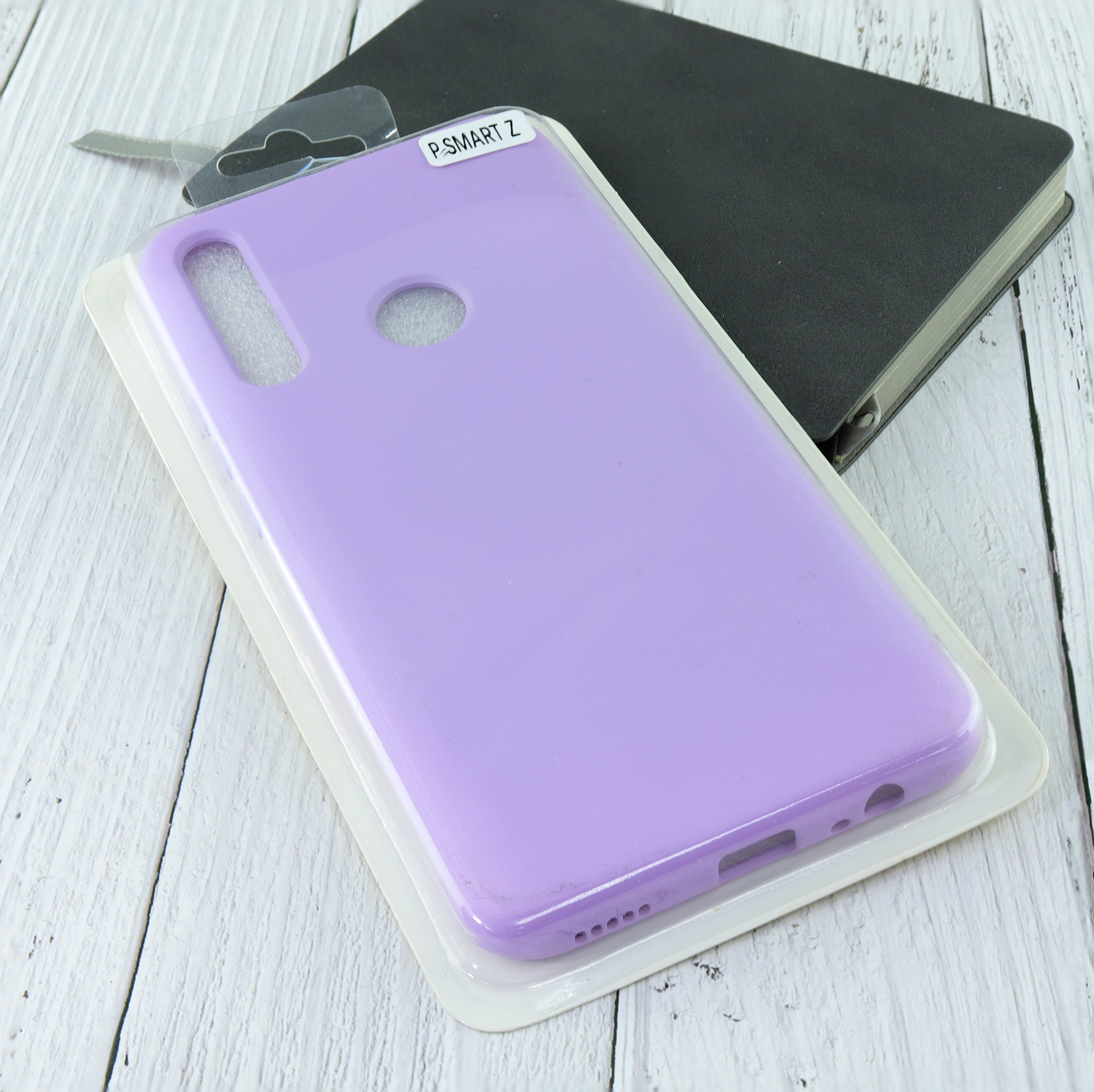 Чехол силиконовый soft touch 2mm для Huawei P smart Z/Honor 9X (с отпечатком), светло-фиолетовый