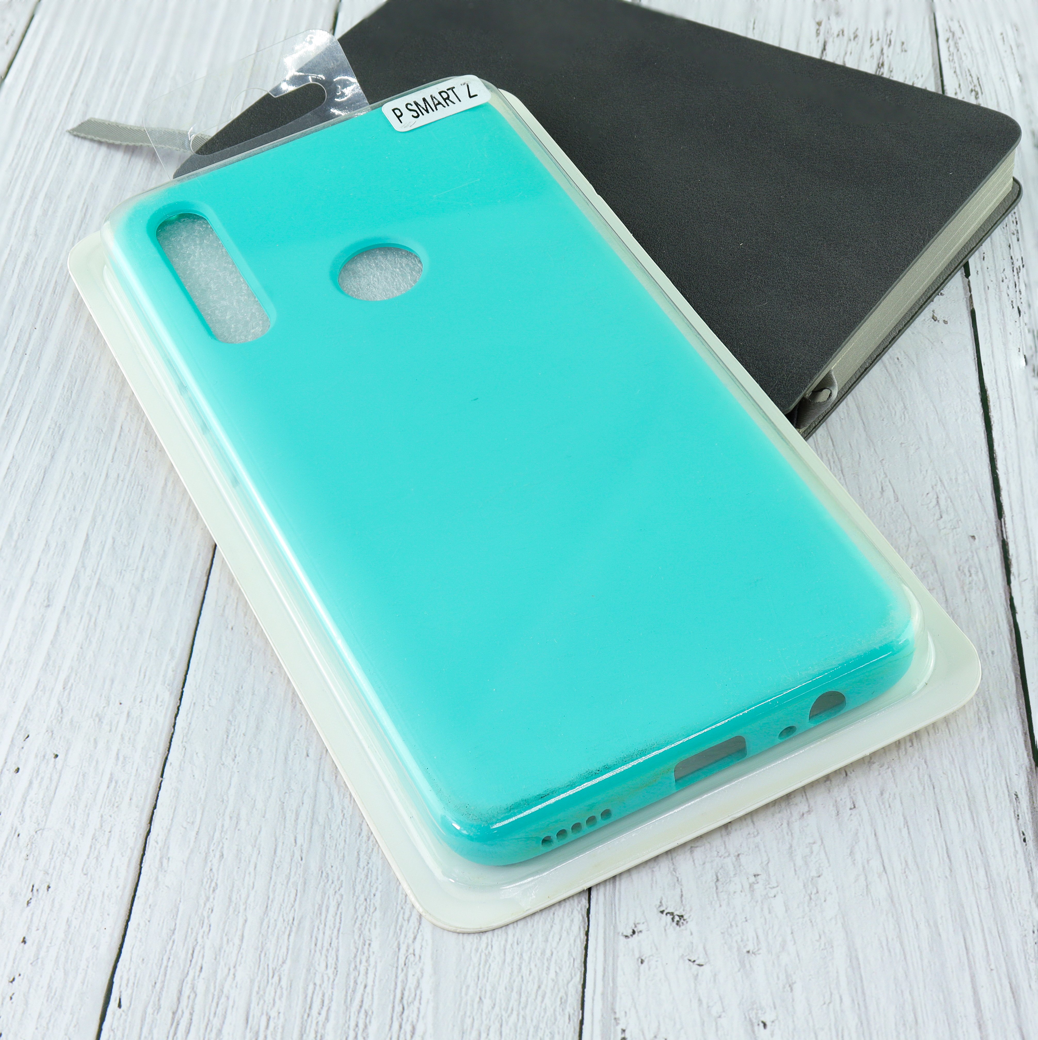 Чехол силиконовый soft touch 2mm для Huawei P smart Z/Honor 9X (с отпечатком), бирюзовый