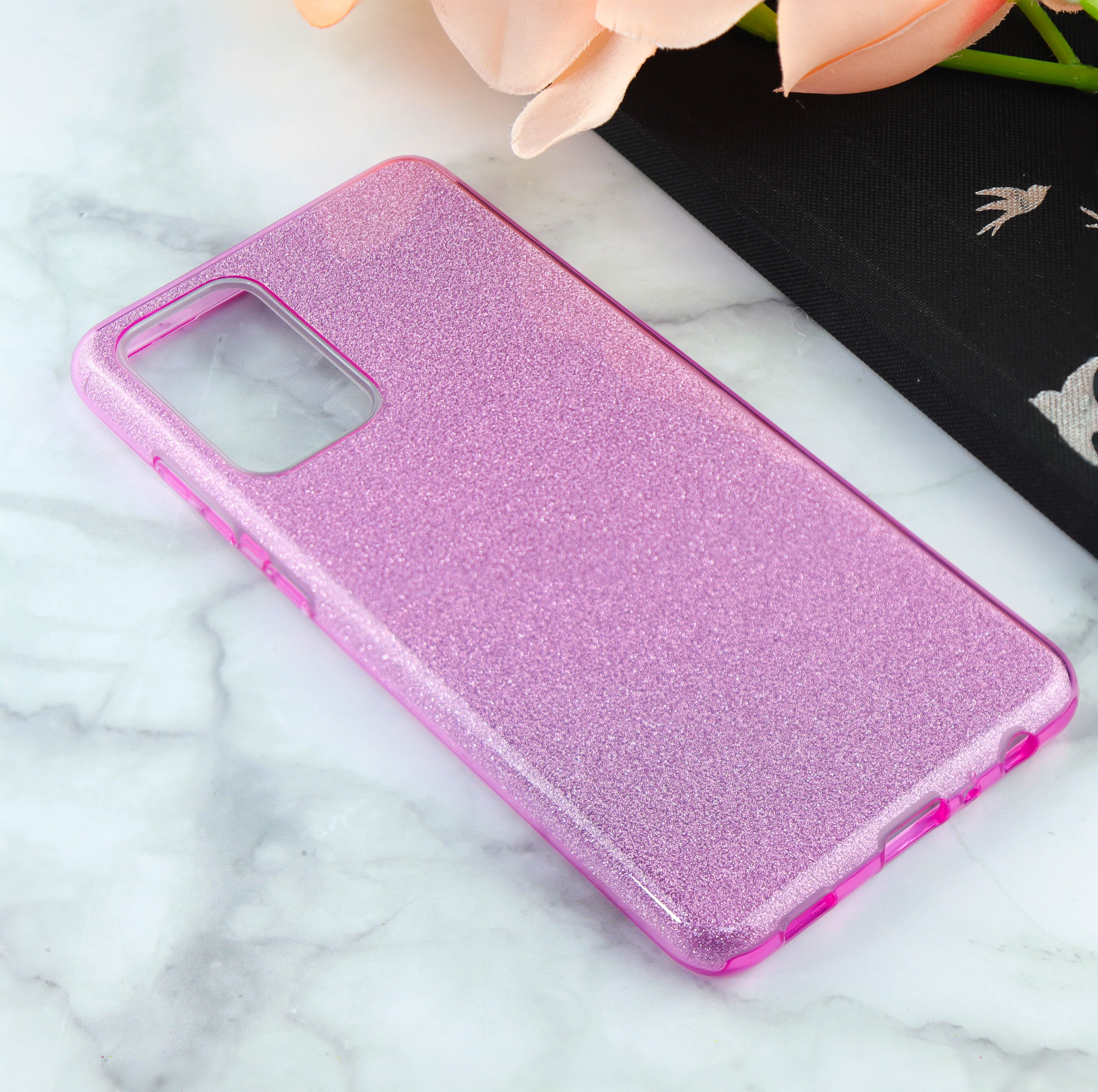 Накладка силиконовая блестящая для Samsung Galaxy A72 сиреневый