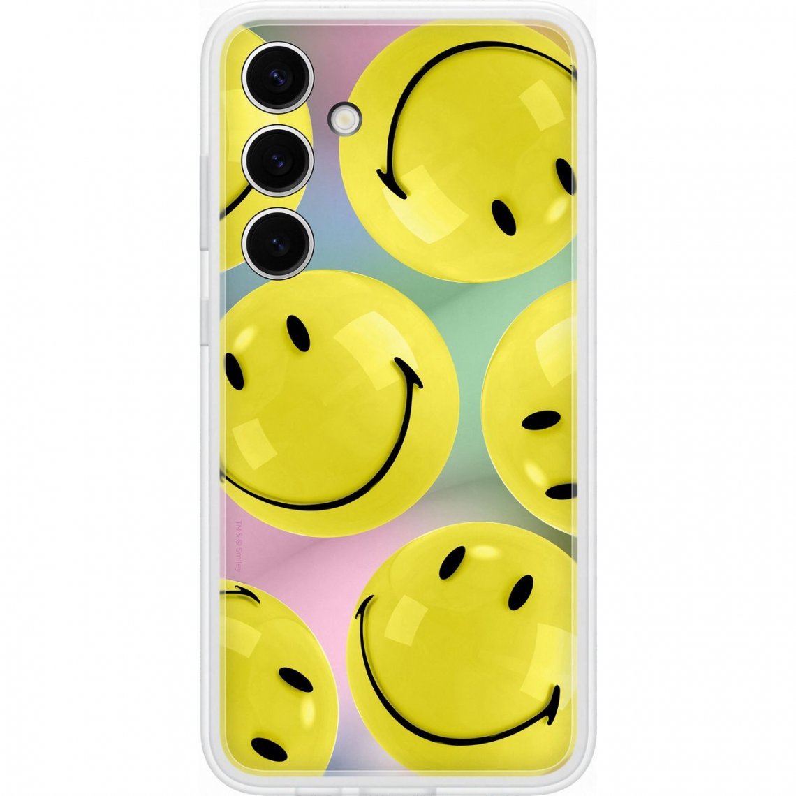 Original Samsung Flipsuit Case S24+(S926) (EF-MS926CYEGRU) Yell ow(Smiley Print)