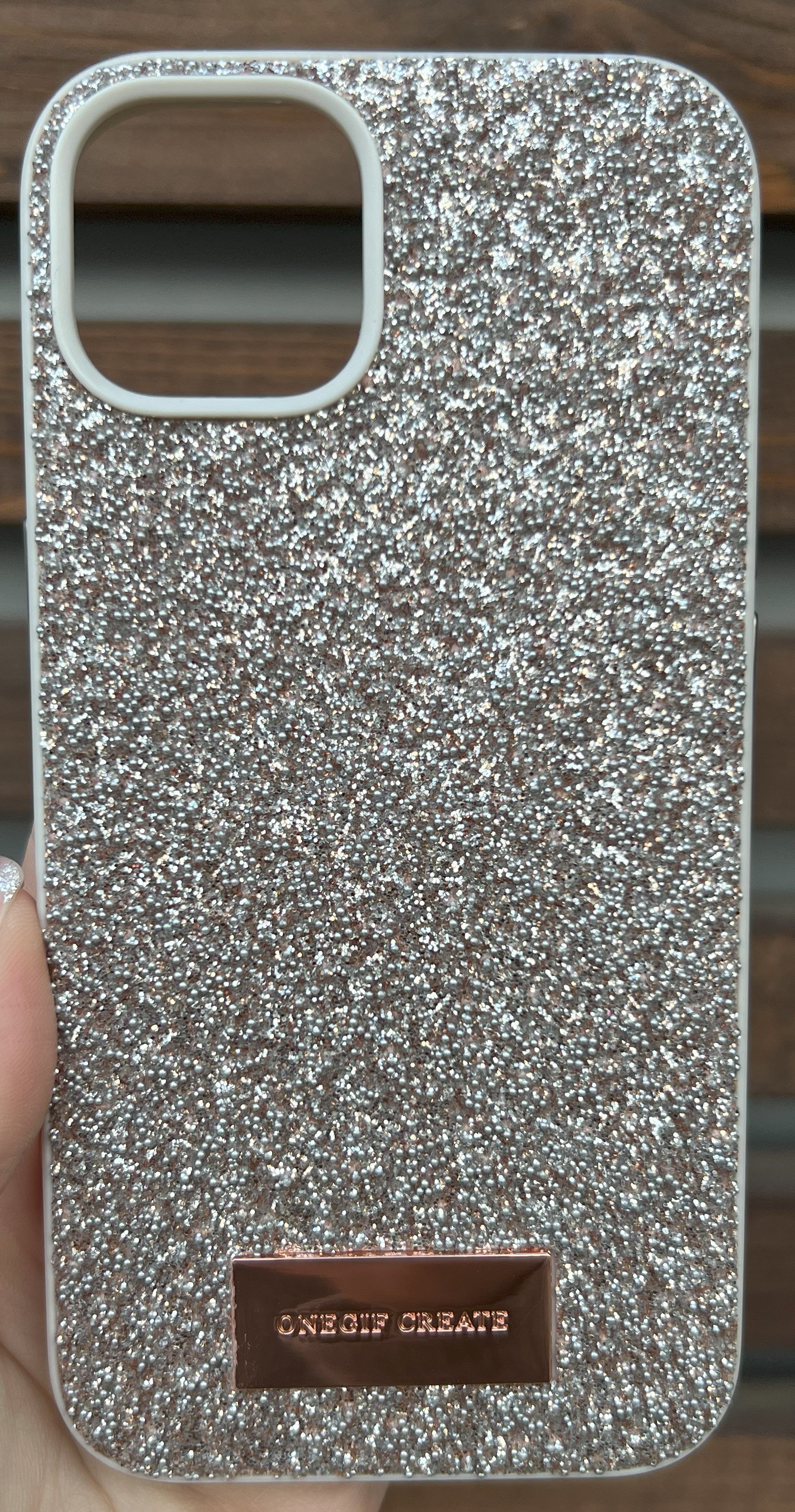 Чехол Puloka для iPhone 15 блестки LISA2315 (Gold)