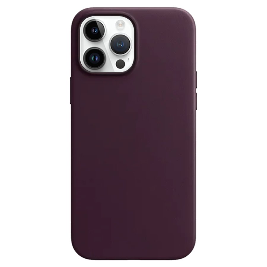 Чехол Leather Case MagSafe для iPhone 14 Pro 6.1", темная вишня Dark Cherry (6)