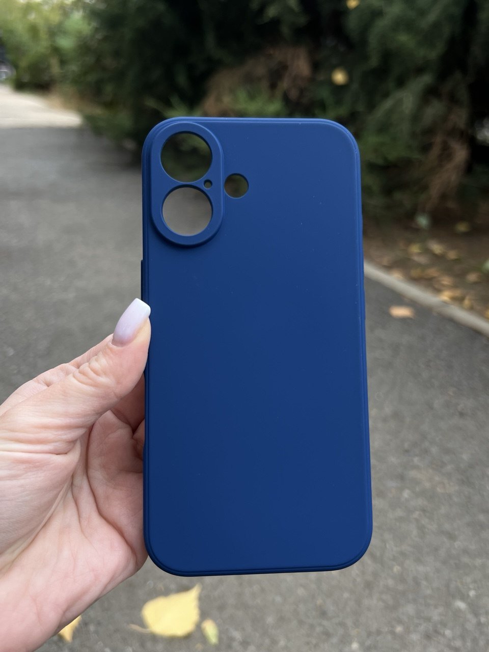 Чехол для iPhone 16 J-Case силикон (Dark Blue)