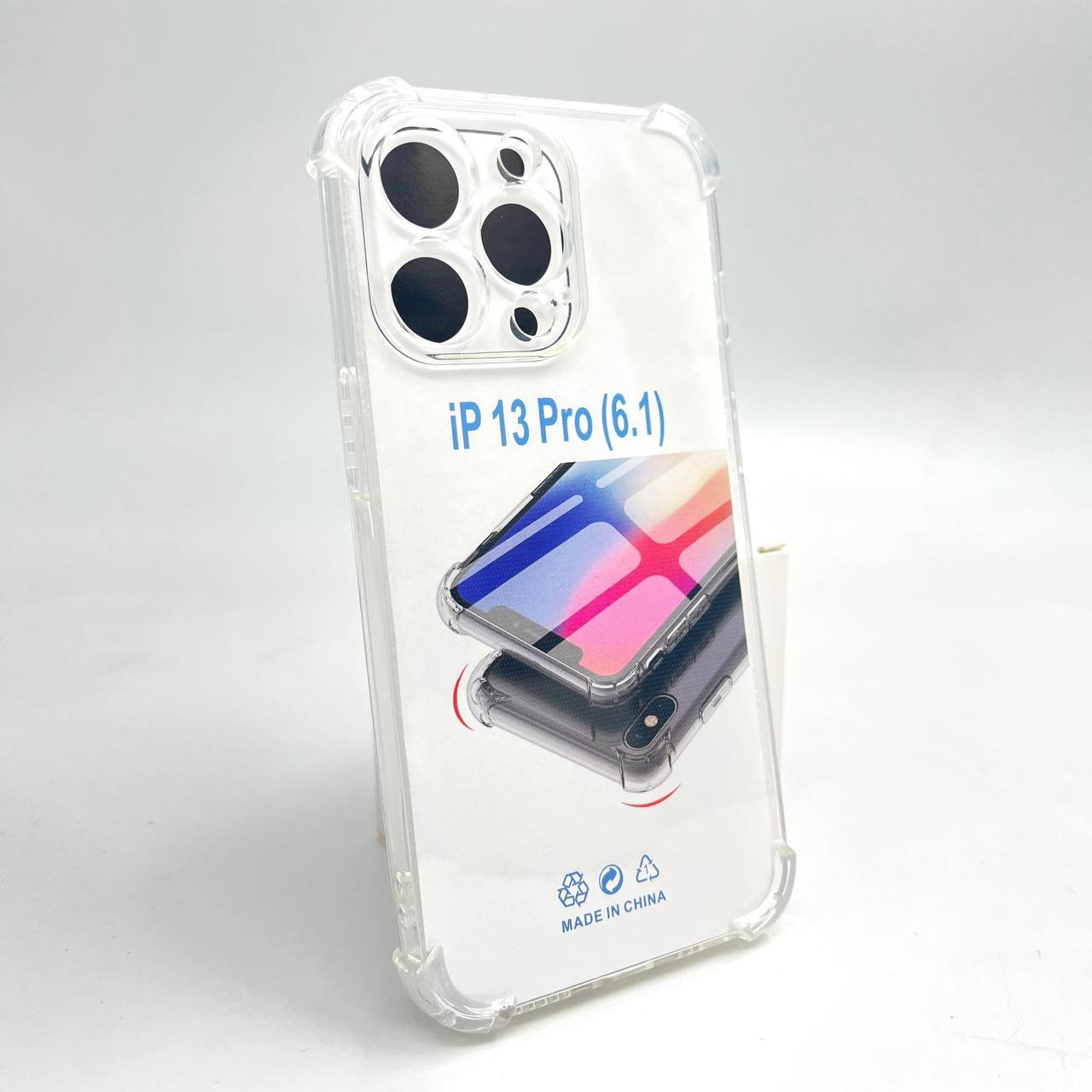 Накладка iPhone 13 Pro силикон/усиленные углы/прозрачный, бесцветный, техническая упаковка