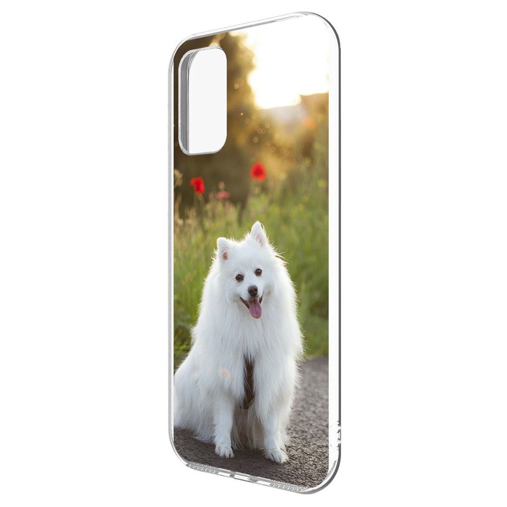 Чехол-накладка Krutoff Clear Case Белый шпиц для Xiaomi Redmi Note 10T/ Poco M3 Pro