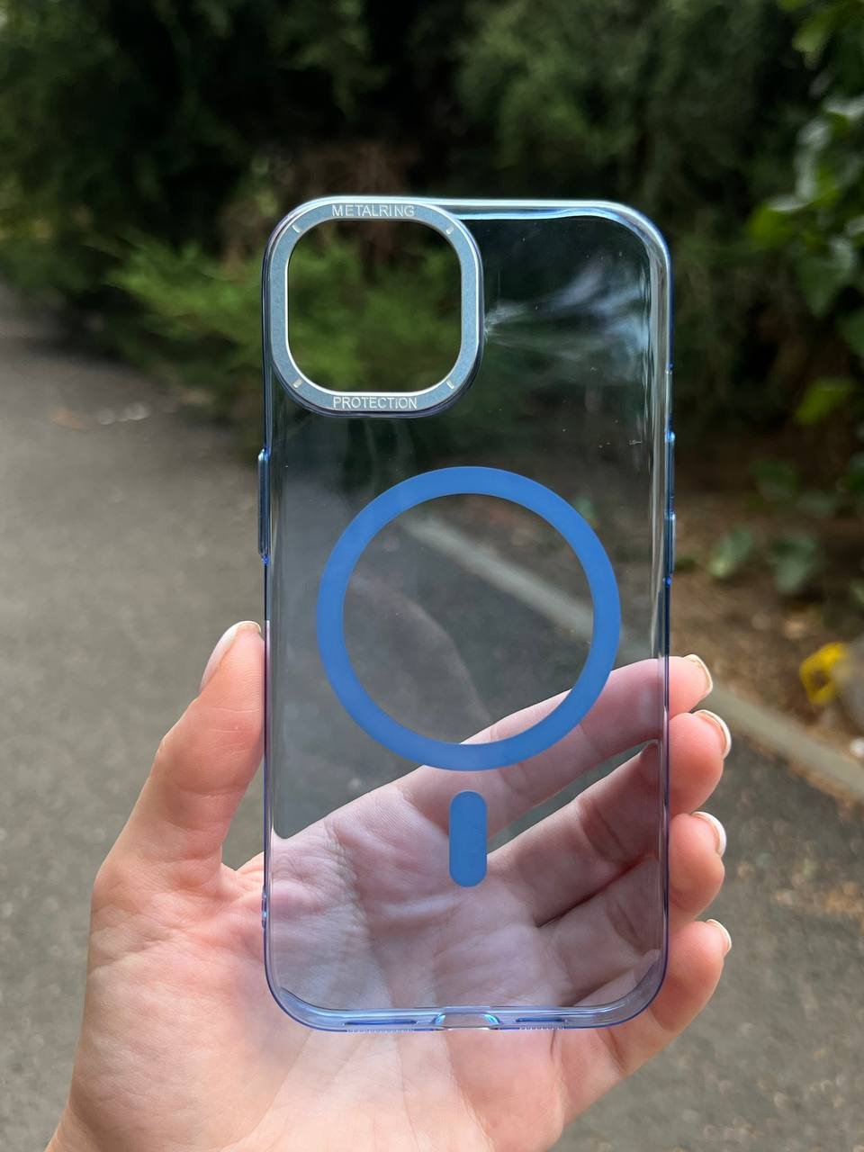 Чехол для iPhone 15 Pro (Blue) KST Ice Armor Magsafe