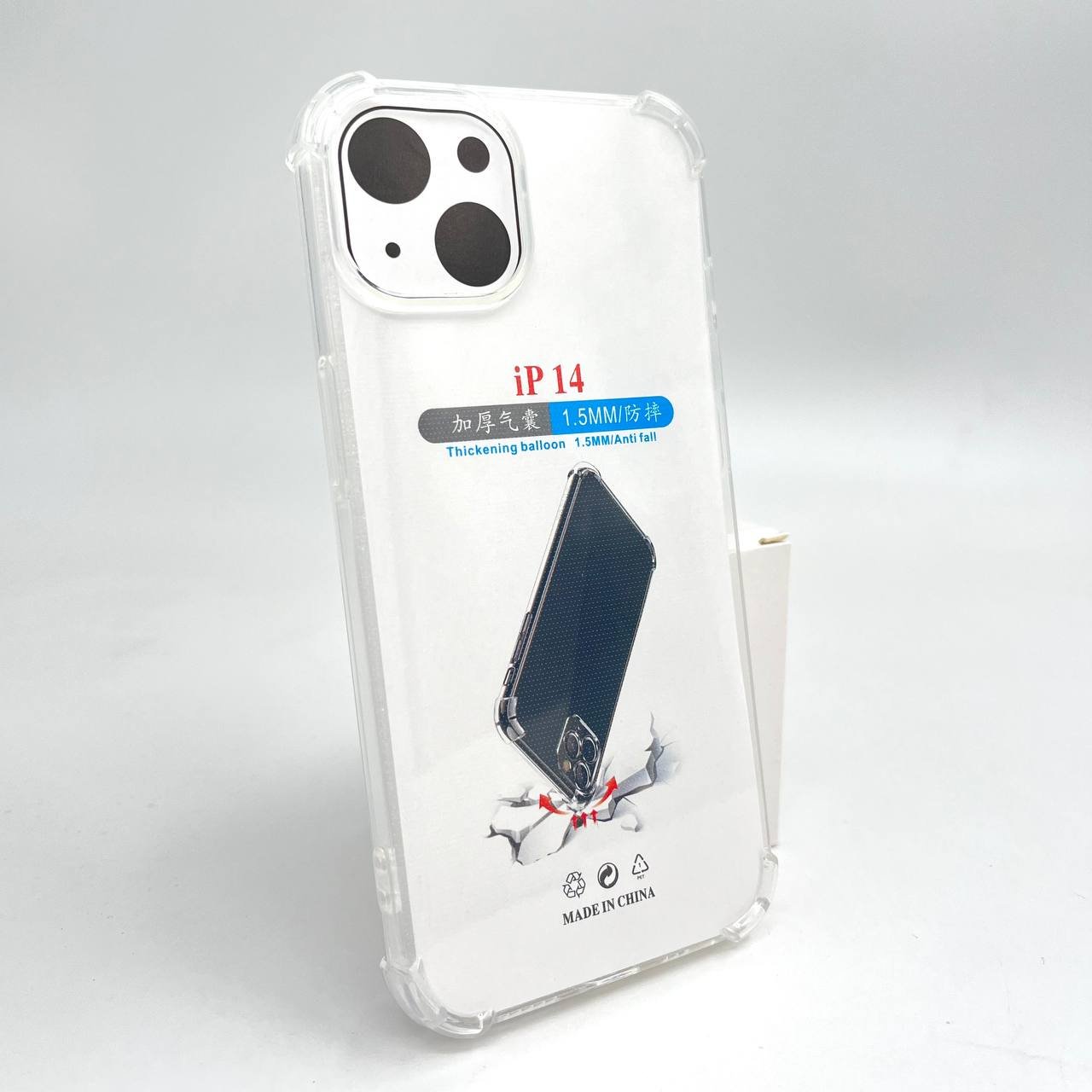 Накладка iPhone 14 силикон/усиленные углы/прозрачная, бесцветный, техническая упаковка