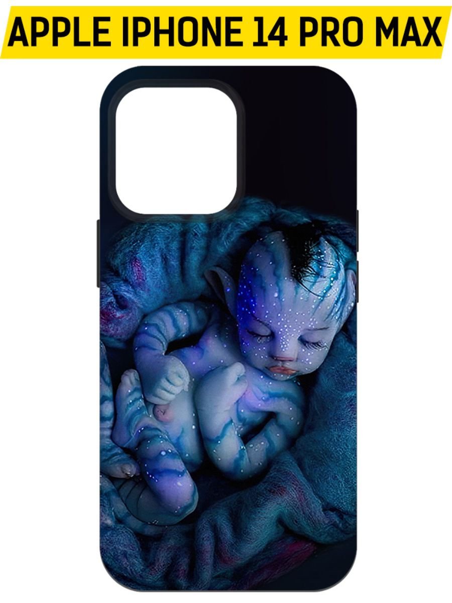 Чехол-накладка Krutoff Soft Case Аватар - Малышка для iPhone 14 Pro Max черный