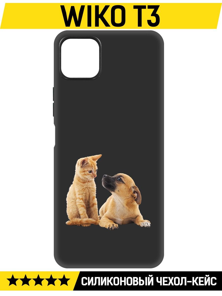 Чехол-накладка Krutoff Soft Case Лучшие друзья для Wiko T3 черный