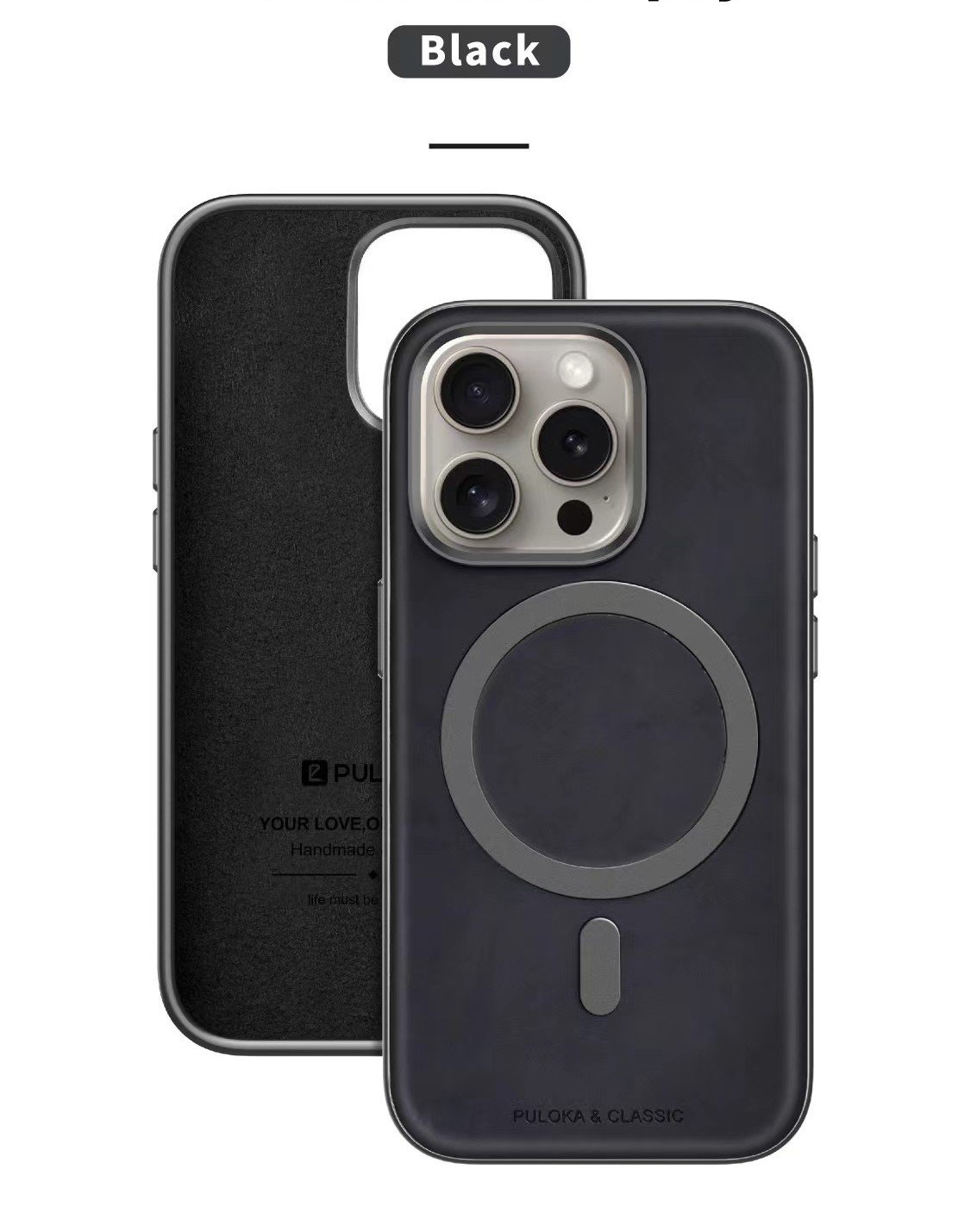Чехол Puloka для iPhone 14 Pro (MagSafe) (Black)