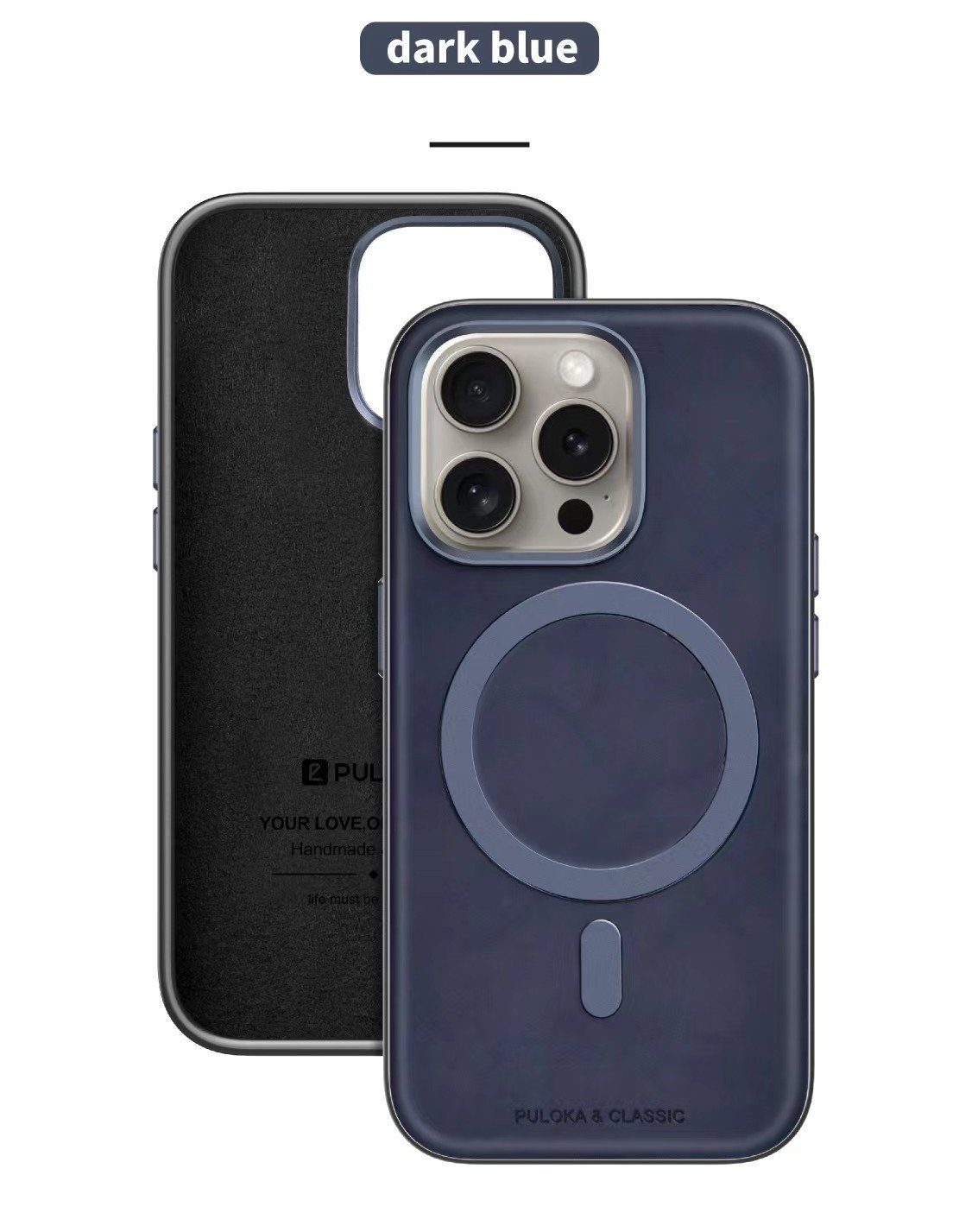 Чехол Puloka для iPhone 15 (MagSafe) (Blue)