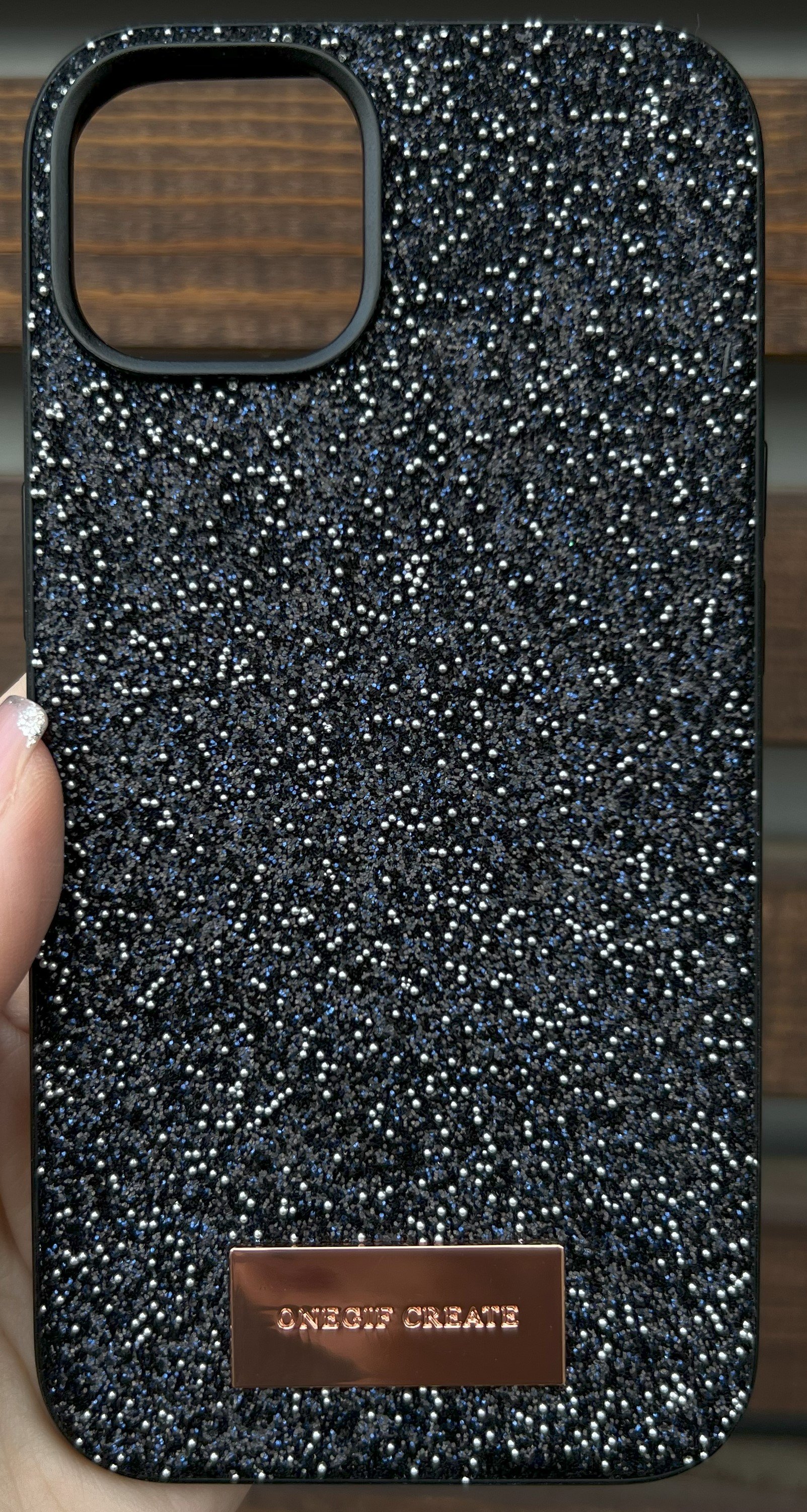 Чехол Puloka для iPhone 14 Pro Max блестки LISA2315 (Black)