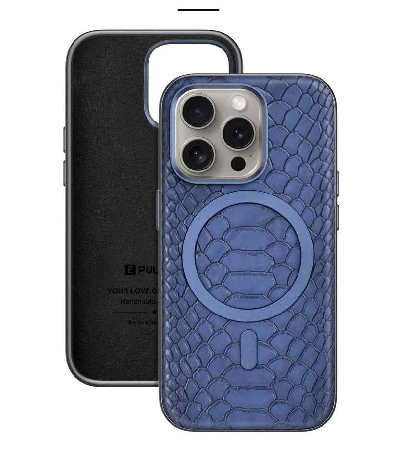 Чехол Puloka для iPhone 14 Pro (MagSafe) PN-M05 (Blue)