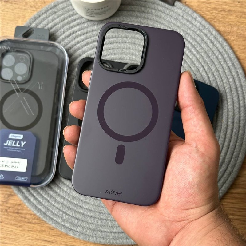 Чехол X-level Jelly Magnet для iPhone 14 Pro (Deep Purple)