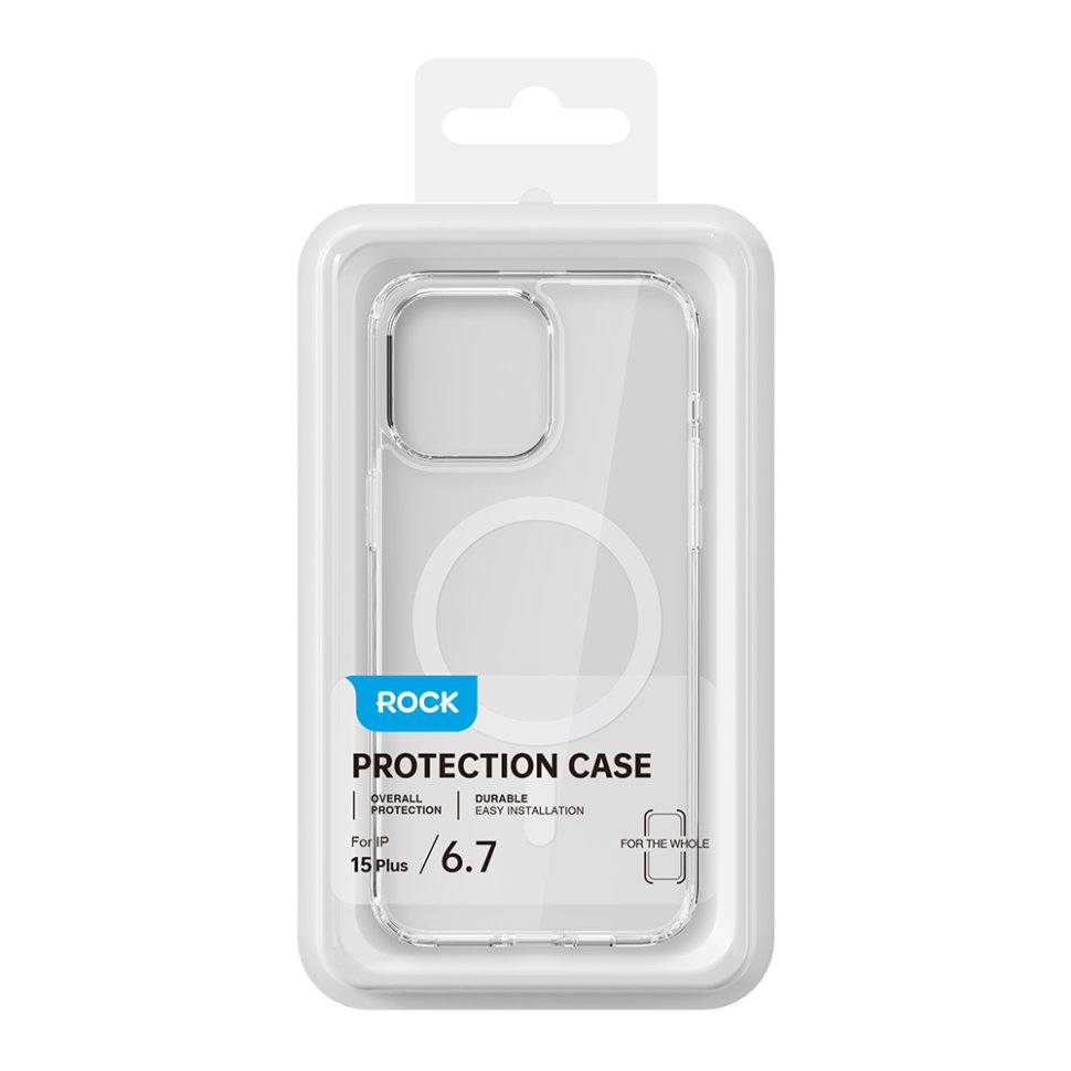 Чехол накладка ROCK Crystal MagSafe iPhone 15 Pro Прозрачный