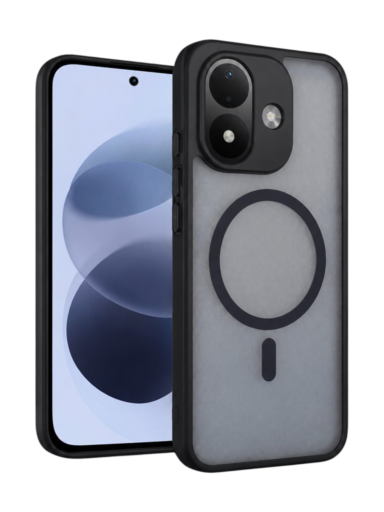 Чехол Matte Hybrid Case для Xiaomi Redmi Note 17 4G/5G c MagSafe черный