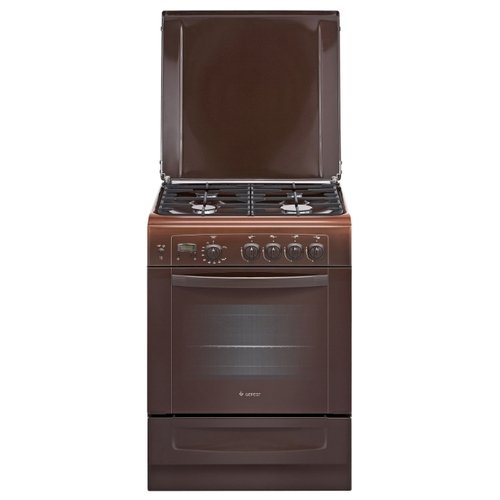 Плита Газовая Gefest 6100-03 0001 коричневый, 85x60x60см, 4 конфорки, духовка 52 л, гриль, вертел, газ- контроль