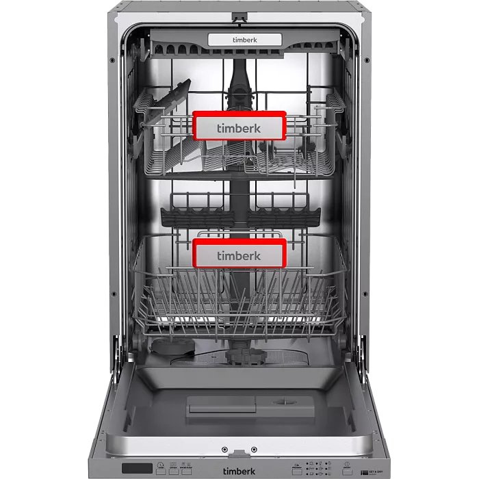 Посудомоечная машина Timberk T-DW45BI103 Set and Dry серебристая