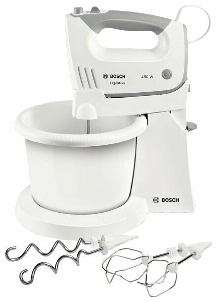 Миксер стационарный Bosch MFQ36460 450Вт белый/серый