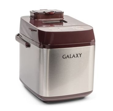 Хлебопечь Galaxy Line GL 2700 коричневый/серебро, 600 Вт, вес выпечки 500 и 750г, ЖК-дисплей, 19программ
