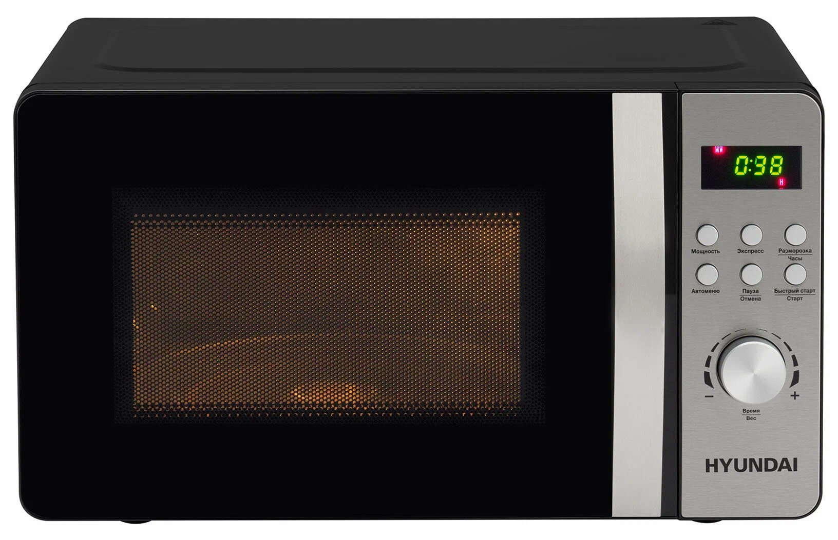 Микроволновая печь Hyundai HYM-D2074 черный/серебристый