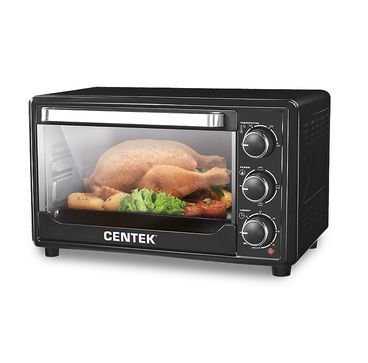 Электропечь Centek CT-1537-30 BLACK(черн) <30л> 1600Вт +противень, таймер 90мин, 4 реж., max 320°	¶