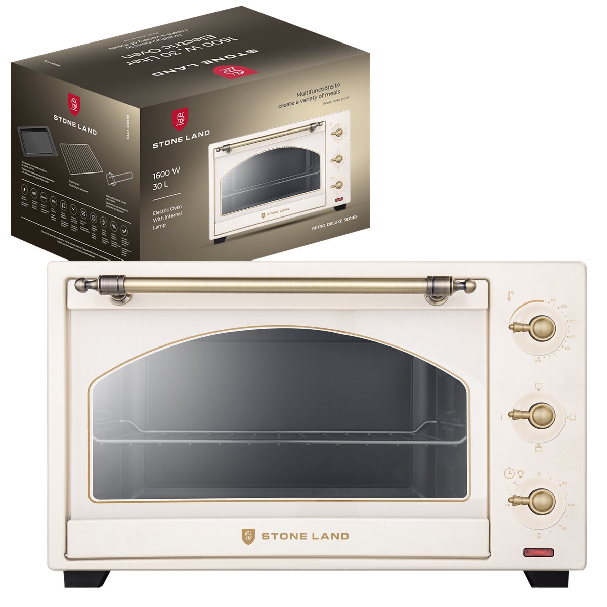 Печь электрическая Stone Land SLO-3001C (30 л, 1600 Вт, )
